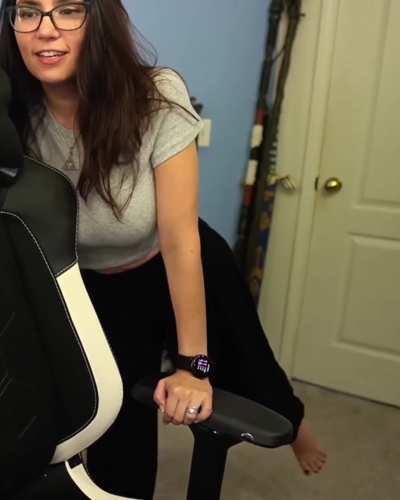 cute nerdy milf stretch