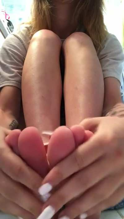 Are my feet going in your mouth or on your dick?