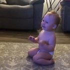 This Babys Reaction After Nailing The Bottle Flip