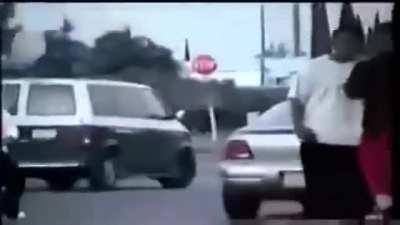 Skaters have a gun pulled on them by wannabe gangster.