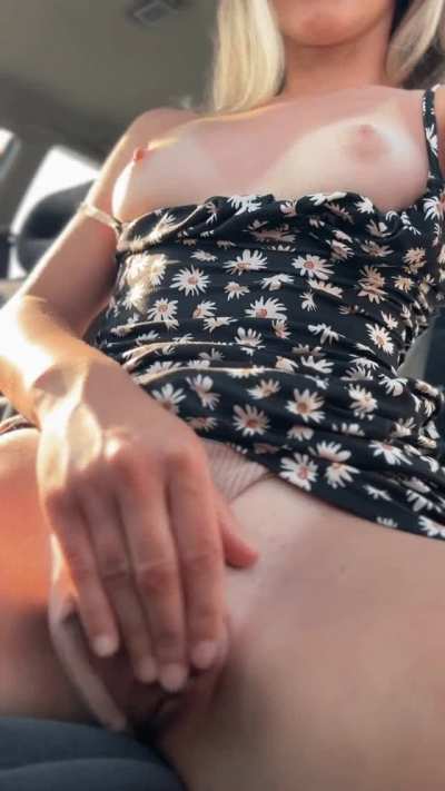 Please don't report me for touching my pussy in the parking lot