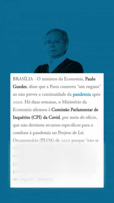Uma questão a respeito de Paulo Guedes.
