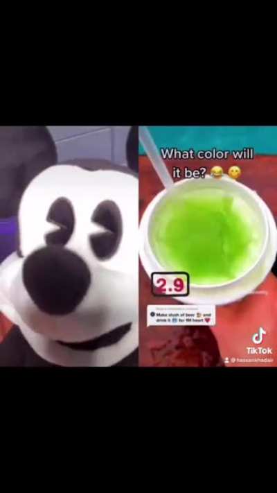 I think mickey wants that cup