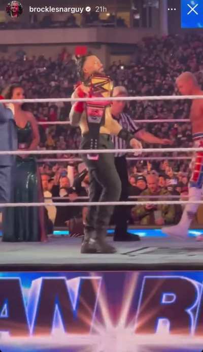 Up close look at Roman Reigns’ WrestleMania 40 entrance 🔥 (credit: BrockLesnarGuy)