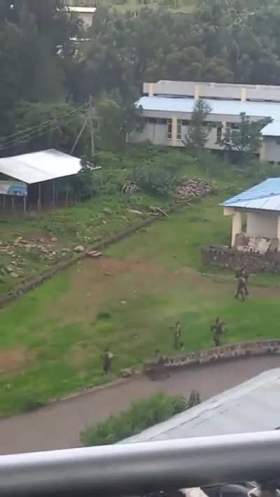 Footage Of The Ethiopian National Defense Forces In The Amhara region Engaging The Amharic Militia Known As 