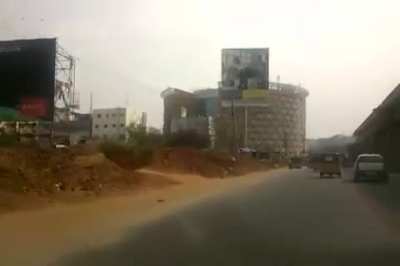 Modern landmark of Hyderabad, more than a decade ago. Sauce in comments.