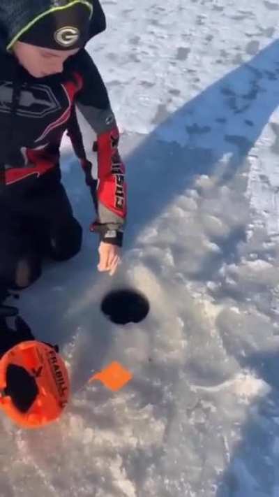 When Ice Fishing Goes Wrong 👀