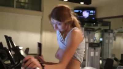 Cutie with her tits out