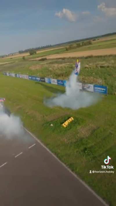 Red Bull Aerobatic Team as seen from an FPV Drone.