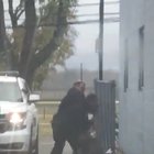 Punching the responding officer in the face...