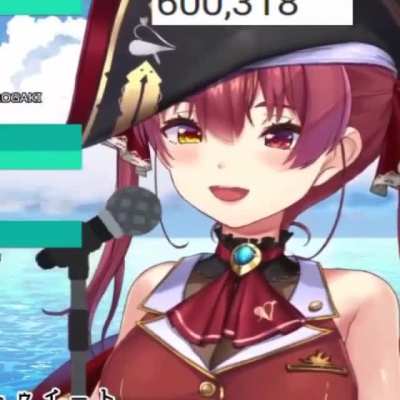 our favourite captain hit 600k! enjoy this clip from her stream of her singing “AHOY!” ✿◡‿◡ those sounds totally didn’t make me question my sexuality at all..