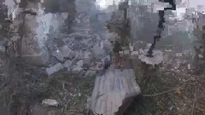 IDF forces fight Hamas in a school and surrounding area in Notzirath, Gaza Strip