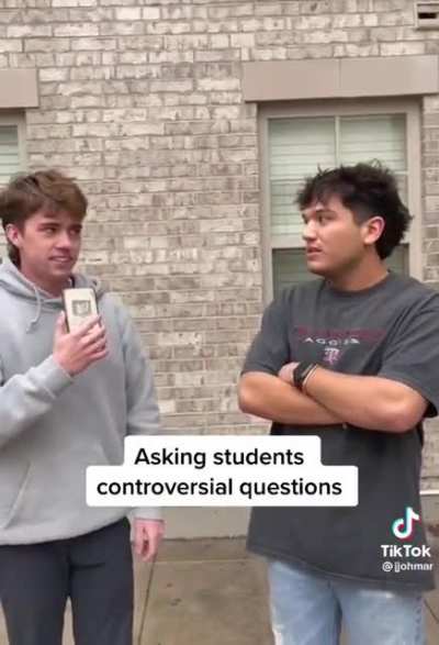 Asking students controversial questions
