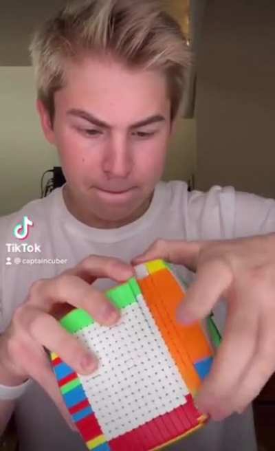 Welp there goes the rubix cube (credit:captain cuber)