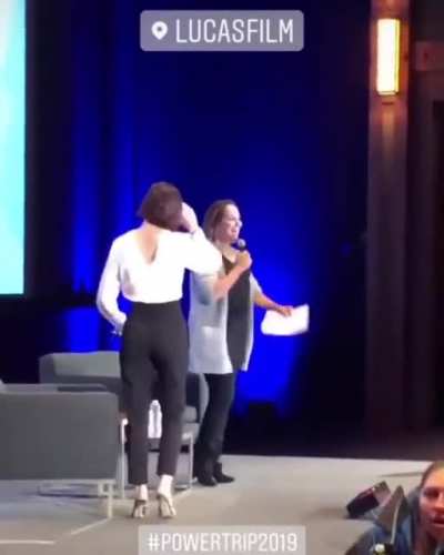 On stage