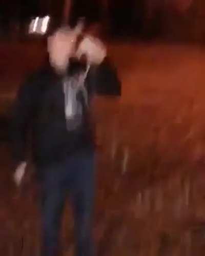 Just a man drinking beer