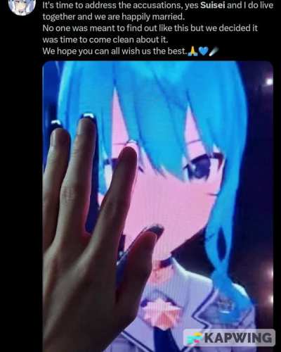 that one post about suisei having a husband but it's an ai cover of a weezer song