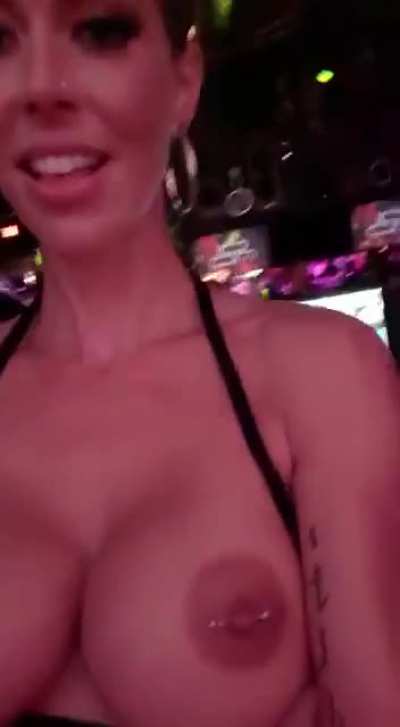 Boobs out
