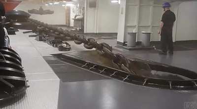 This is how they drop the anchor in the Mariana trench...