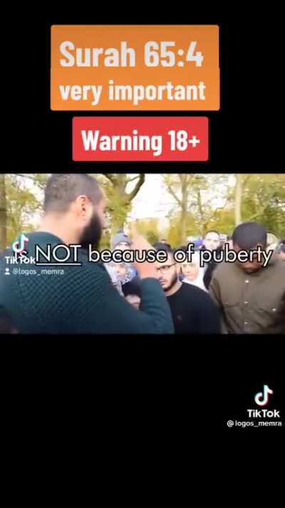 Mohammed Hijab, an Egyptian Migrant in UK, at Speaker's Corner explaining that Muslims can have Sexual intercourse with 5 yrs old girI because there is no age of consent in the Quran and also the Quran fails to specify puberty as a condition for marriage.