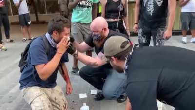 Man shot in the face by Dallas PD during my live stream yesterday. Aerial view is from WFAA.