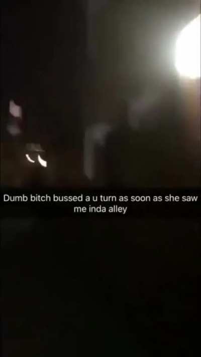 Asian Women runs from Black man after seeing him.