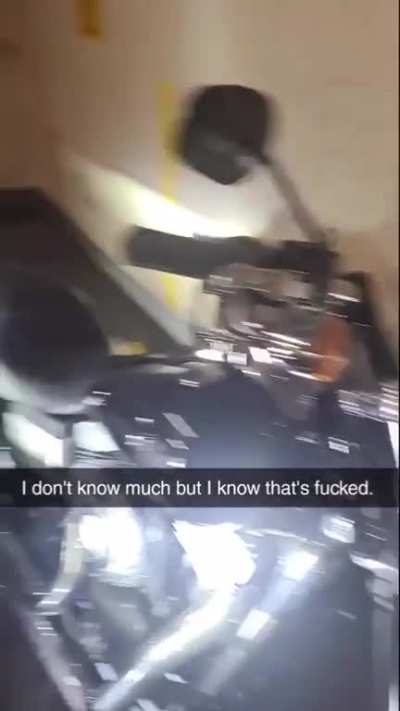 Concrete wall decides to give this guys car a very generous wash