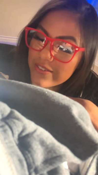 Kendra Spade Masturbating on Set and Stopping Herself from Giving Blowjob Gif}