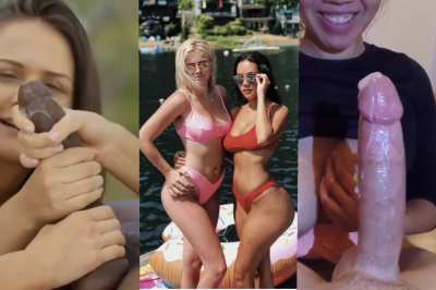 Bikini girls make the cum pour