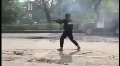 Rangers throw rocks and fire shotgun at PTI activists