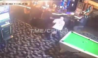 The man was knocked out with a billiard cue