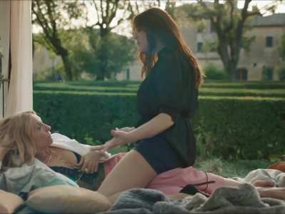 Toni Collette & Monica Bellucci in 'Mafia Mamma'