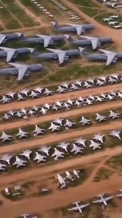 USAF boneyard at Davis-Monthan AFB in Tuscon, Arizona