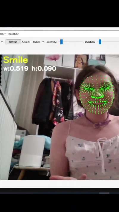 We created a program that shocks you if you stop smiling. Use pi shock api and were planning on adding more features.