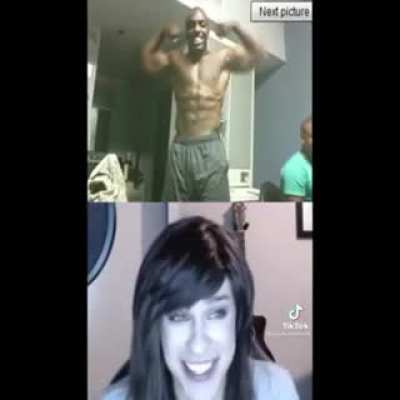 Man showing up his muscles