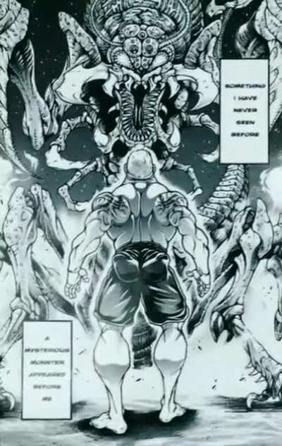 baki as an eldritch horror abomination animated