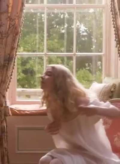 Anya Taylor-Joy nipples in a transparent dress