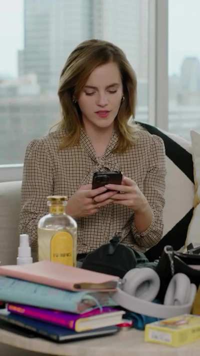 'The time Emma let Vogue take a peek inside her bag which was filled to the brim with both practical and poetic items.' Emma for Vogue, September 2023 - Shared on April 2024