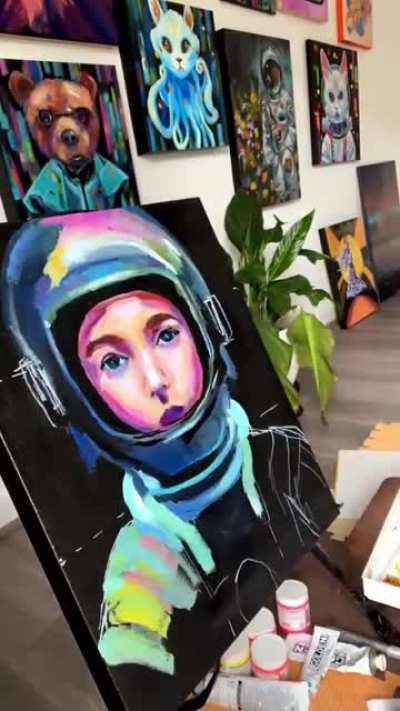 Attempt to paint an astronaut yesterday.