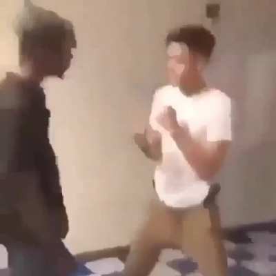 Bro got knocked down to the floor so hard.