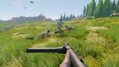 [Enlisted] British soldiers dance in a grass field, circa 1944, colorized