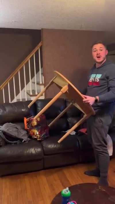 Throwing things at roomate