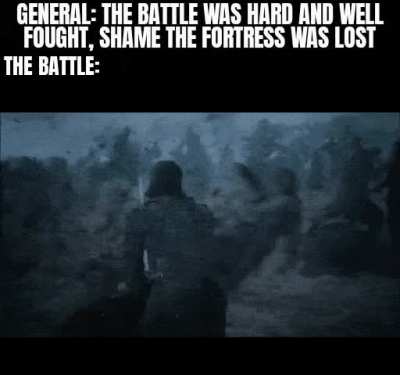 You go defeat that army while we stay here looking menacing