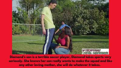 Mommy helps son