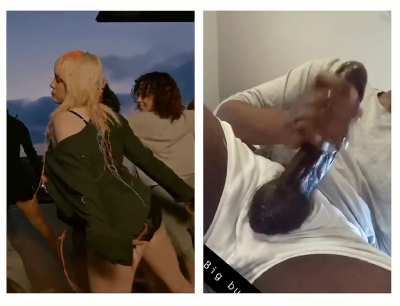 Busting to Billie'a Big Ass. Fuck.