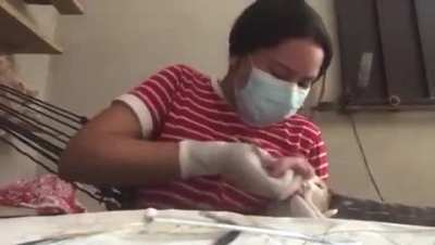 the girl was just having her practicals then someone just said 😺