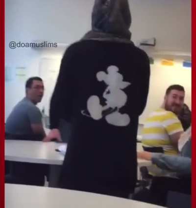 “ Do you know what a Penis is ?!“ Teacher screams and yells at female Muslim students in a language class for refugees in Malmö Sweden. When one student says she is afraid and wants to leave, the teacher makes fun of her, stops her from leaving and locks 