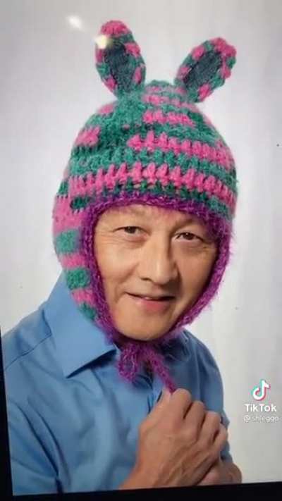 Dad modeling hats