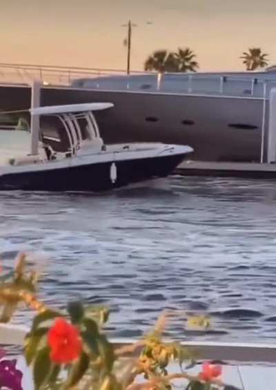 Man stops runaway boat