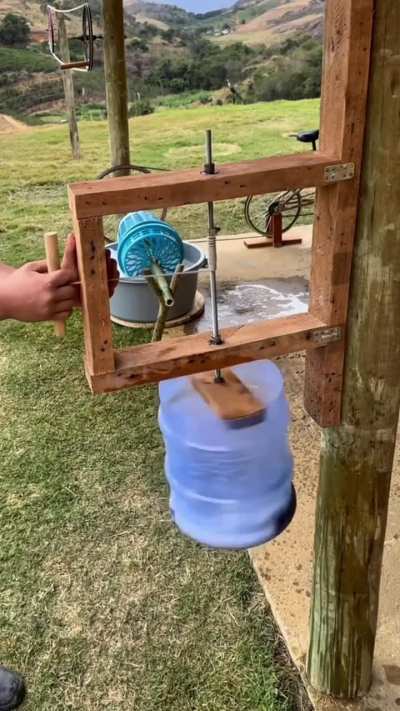 Laundry without electricity at all